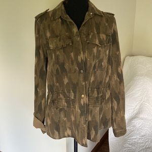 White Crow cotton camo button down shirt